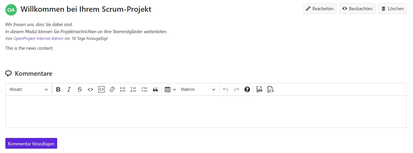 Neuigkeiten bearbeiten Neuigkeiten bearbeiten