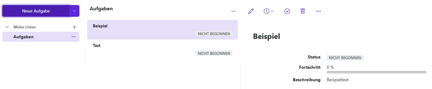 Detailansicht Aufgabe Detailansicht Aufgabe