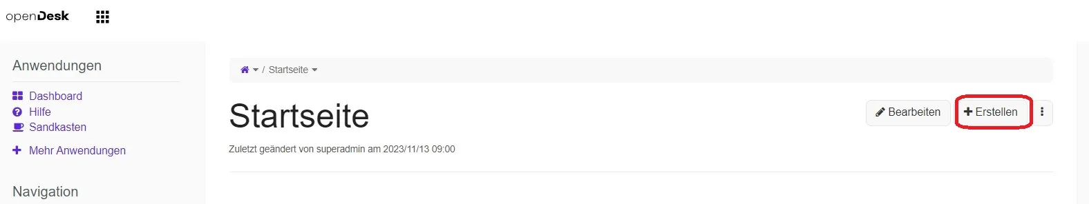 Erstellen button Erstellen button