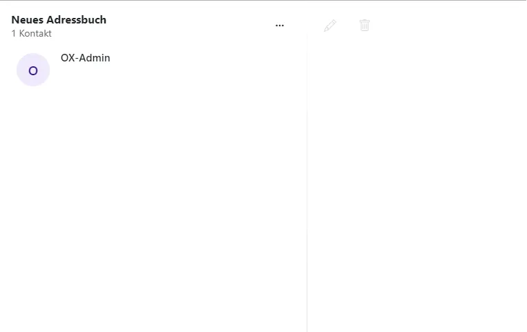 Adressbuch-Anzeigebereich Adressbuch-Anzeigebereich