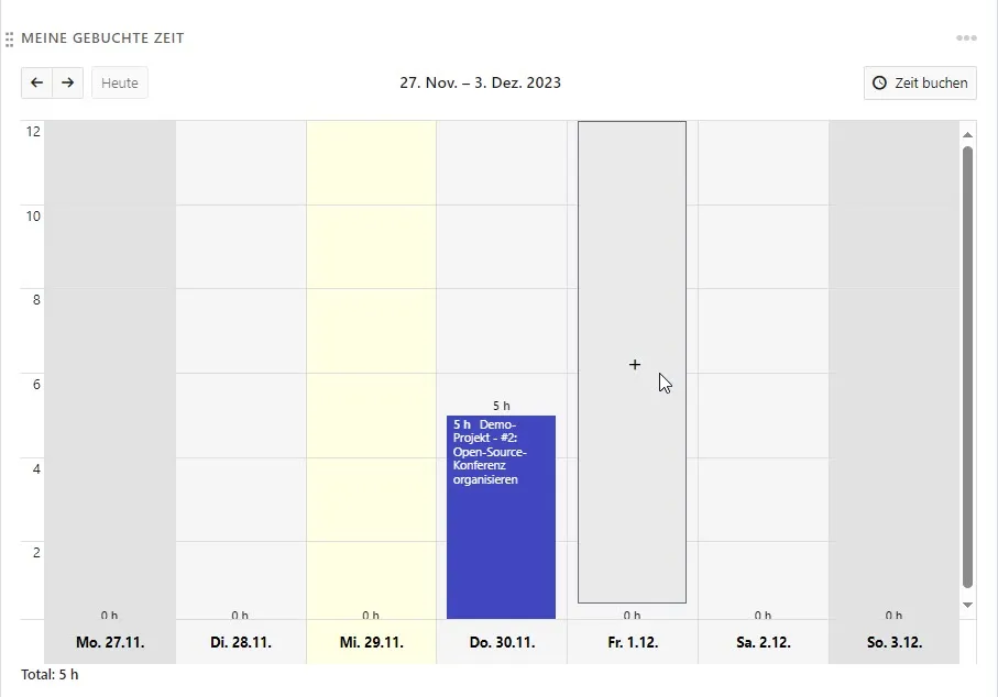Widget-Meine-gebuchte-Zeit Widget-Meine-gebuchte-Zeit