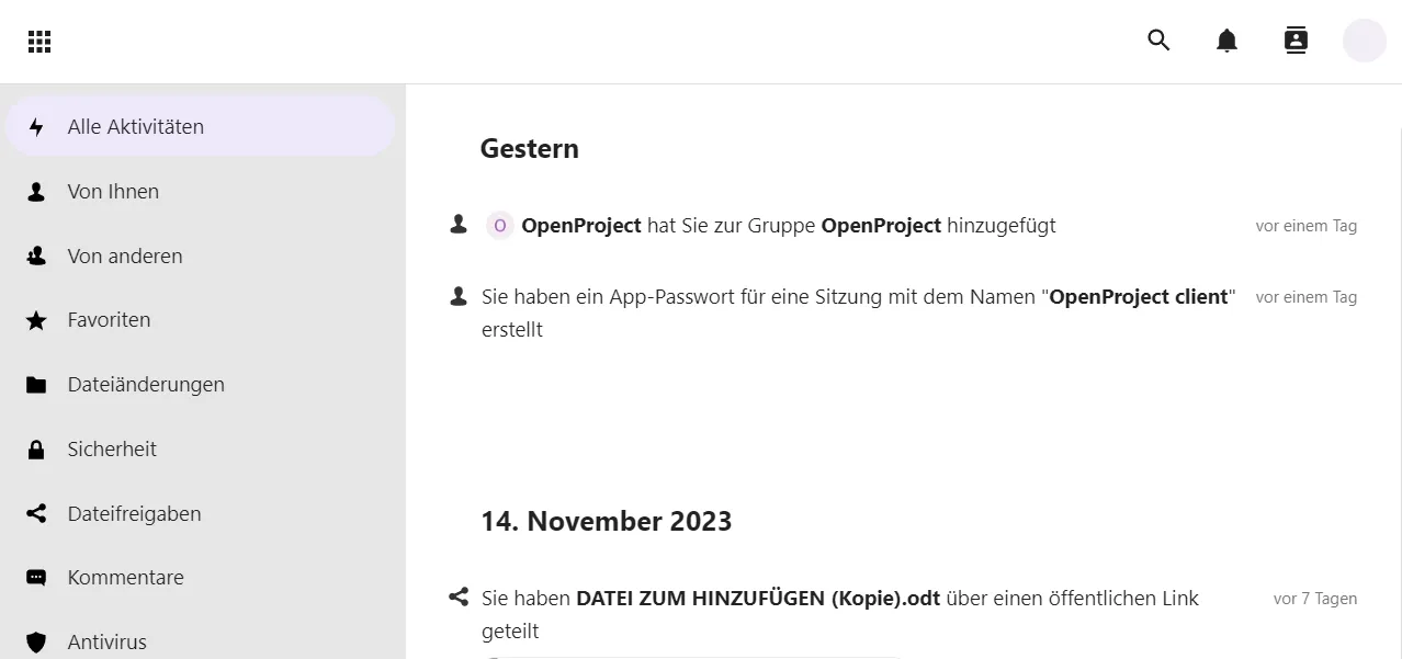 Aktivitäten Aktivitäten