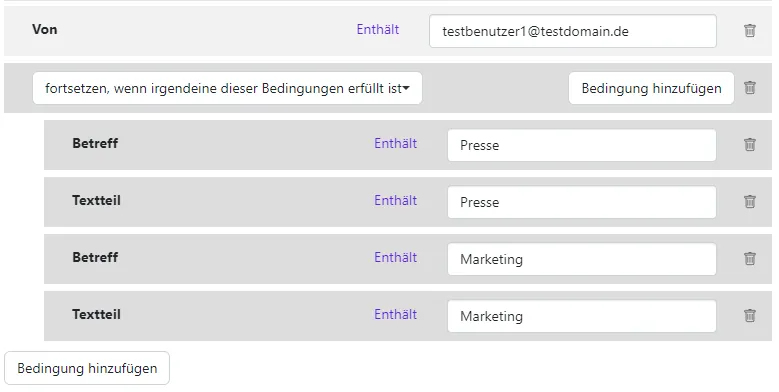 Verschachtelte Bedingungen Beispiel für verschachtelte Bedingungen