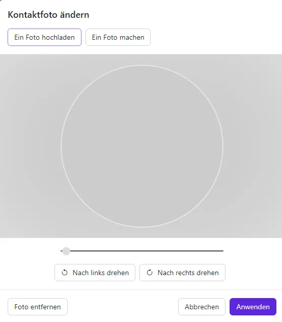 Kontaktfoto ändern Kontaktfoto ändern
