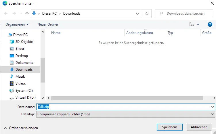 Speicherort auswählen Speicherort auswählen