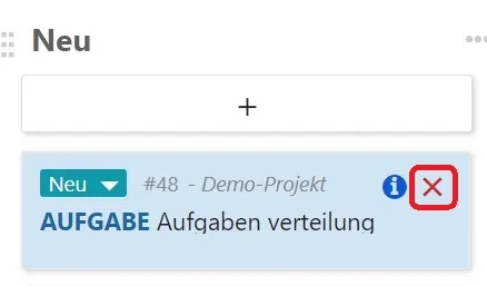 Karte entfernen Karte entfernen