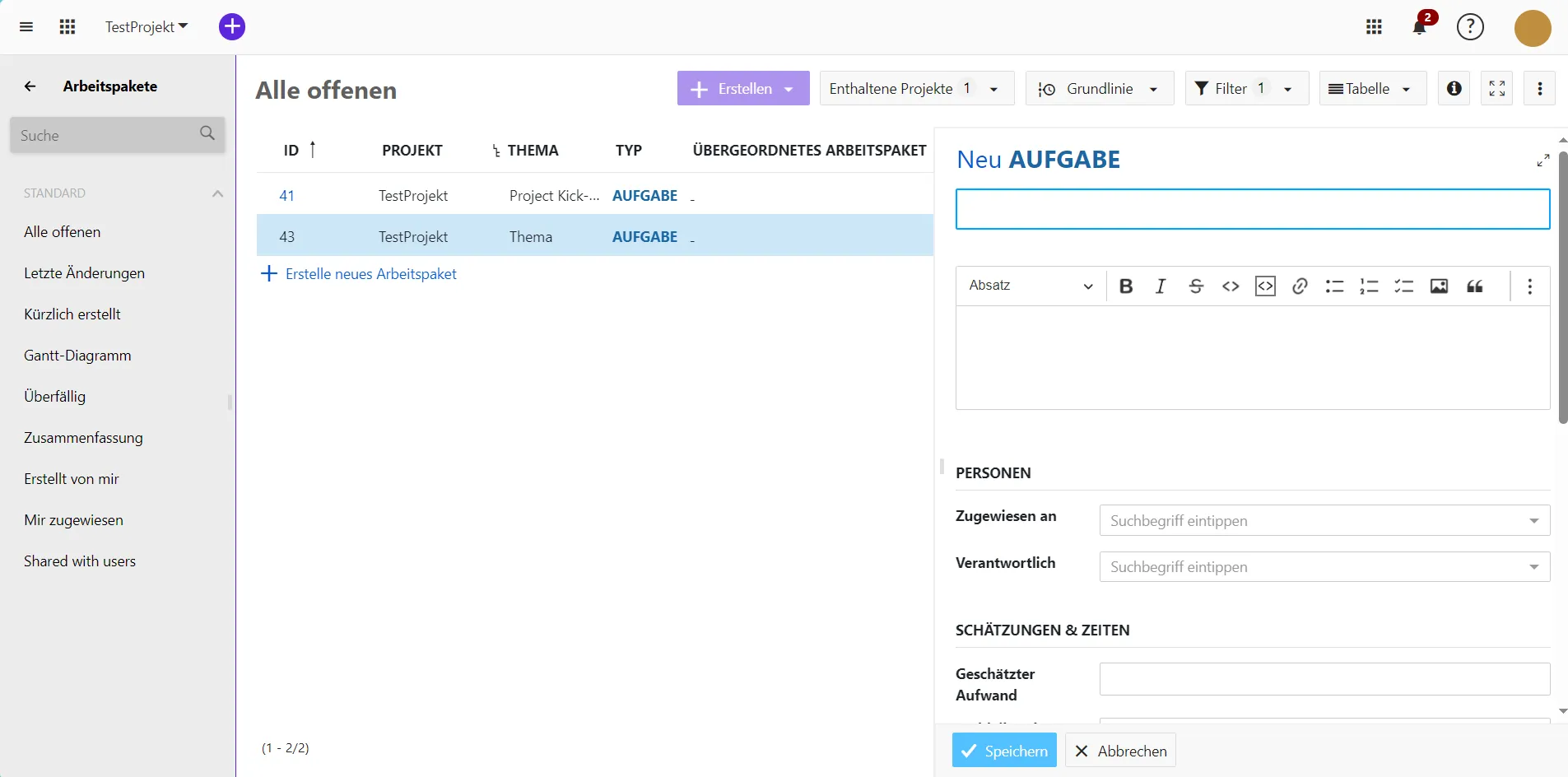 Splitscreen: Neue Aufgabe Splitscreen: Neue Aufgabe