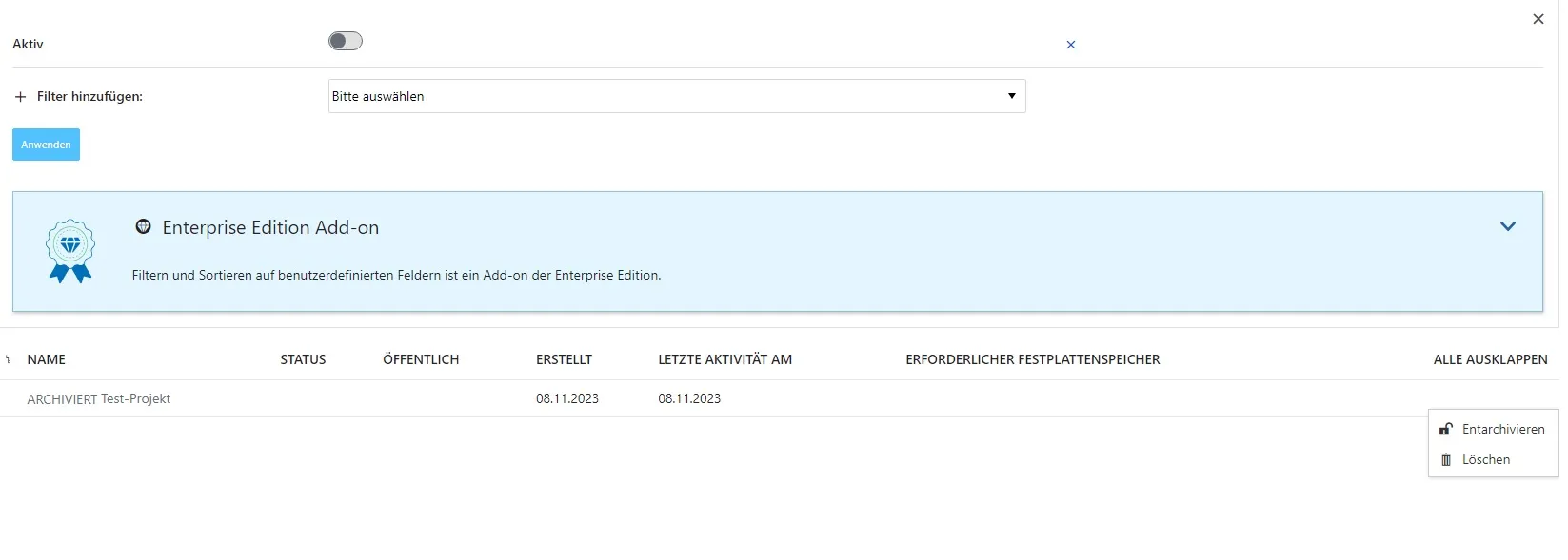Projekte-entarchivieren Projekte-entarchivieren
