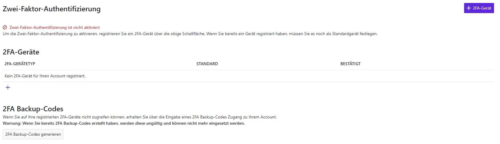 Zwei-Faktor-Authentifizierung Zwei-Faktor-Authentifizierung