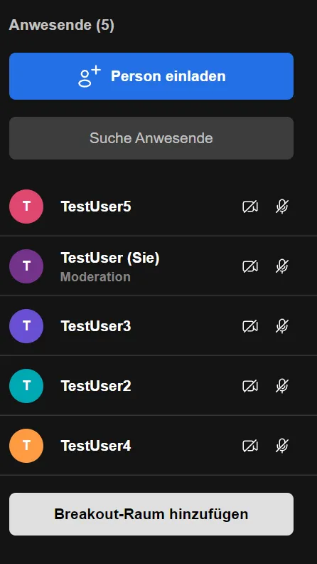Fenster: Breakout Raum hinzufügen Fenster: Breakout Raum hinzufügen