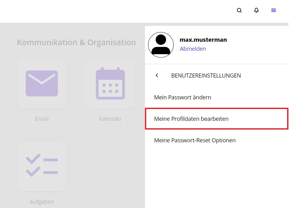 Profildaten bearbeiten Profildaten bearbeiten