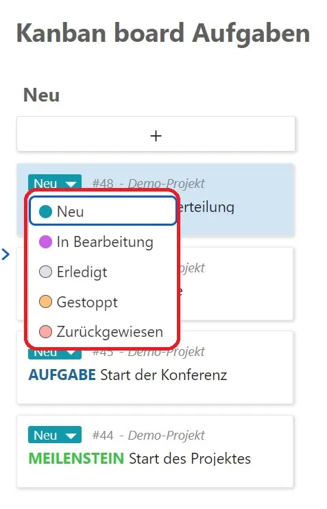 Statusboard aktualisieren Statusboard aktualisieren