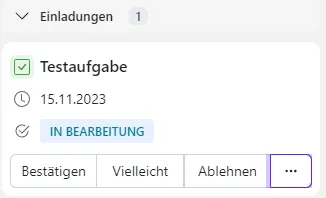 Aufgabeneinladung Aufgabeneinladung