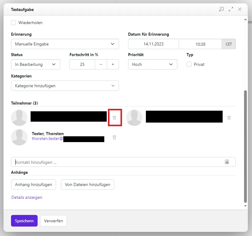Mitglieder entfernen Mitglieder entfernen
