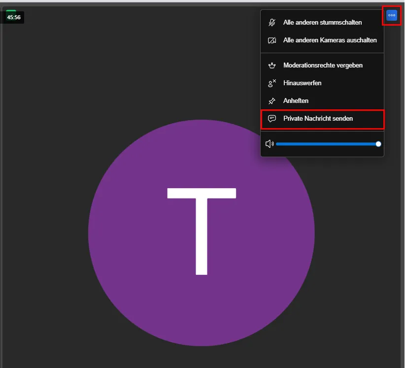 Einstellungen: Private Nachricht senden Einstellungen: Private Nachricht senden
