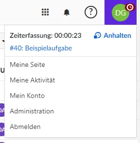Zeiterfassung Benutzerprofil Zeiterfassung Benutzerprofil