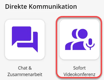 Videokonferenzen in der Modulübersicht Videokonferenzen in der Modulübersicht