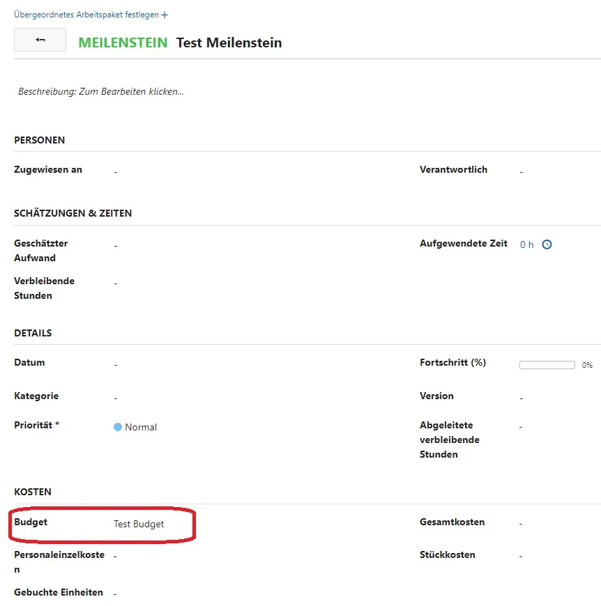Arbeitspaket zuordnen Arbeitspaket zuordnen