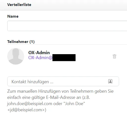 Verteilerliste anlegen Verteilerliste anlegen