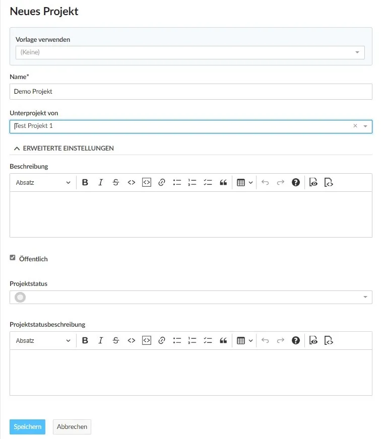 Unterprojekt von Unterprojekt von