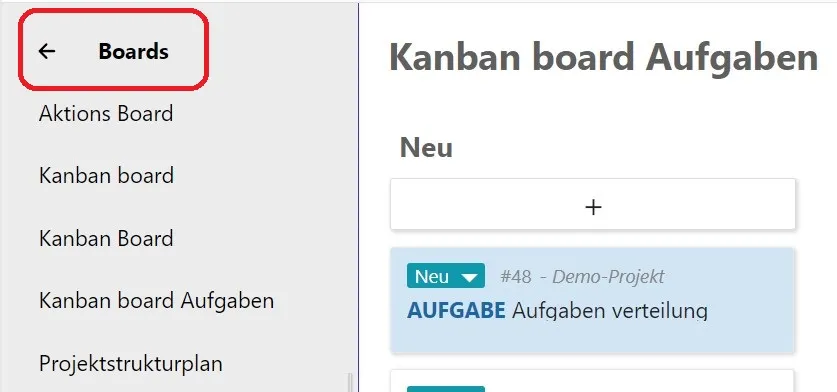 Neues Board erstellen Neues Board erstellen