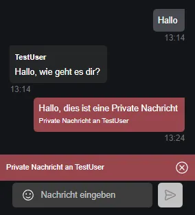 Private Nachricht ist rot Private Nachricht ist rot