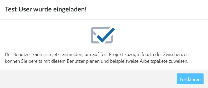 Bestätigung zur Einladung Bestätigung zur Einladung