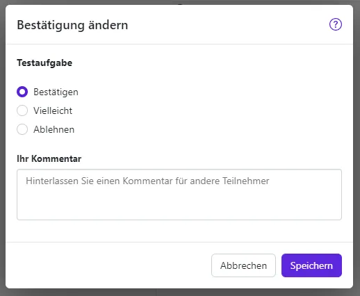 Aufgabe annehmen Aufgabe annehmen