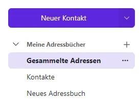 Adressbuch anlegen Adressbuch anlegen