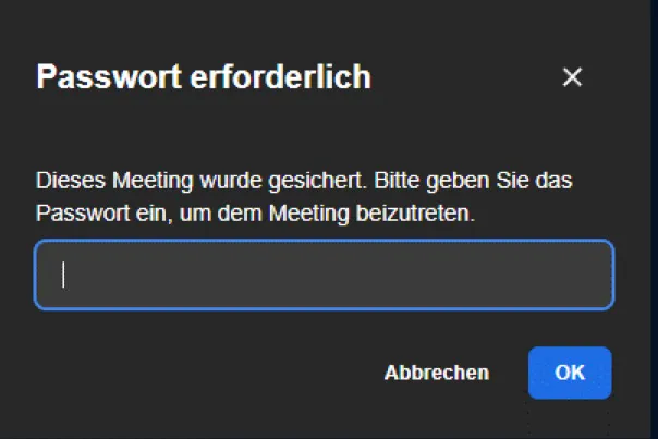 Fenster: Passwort erforderlich Fenster: Passwort erforderlich