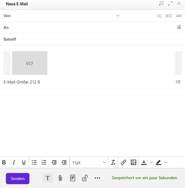 vCard versenden vCard versenden