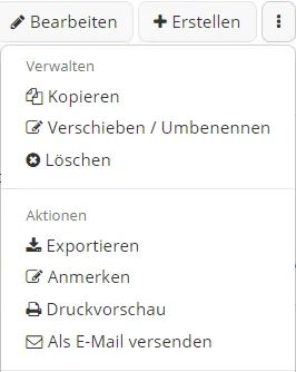 Als E-Mail versenden Der Punkt "Als E-Mail versenden" im Kontextmenü